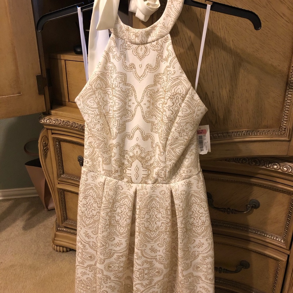 B Darlin Junior Glitter Fit & Flare dress
